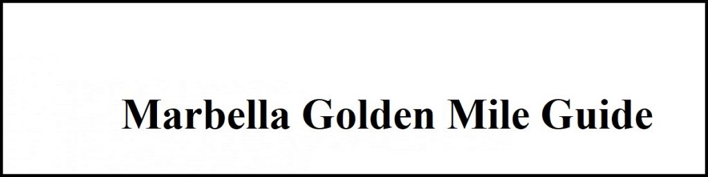 property marbella golden mile