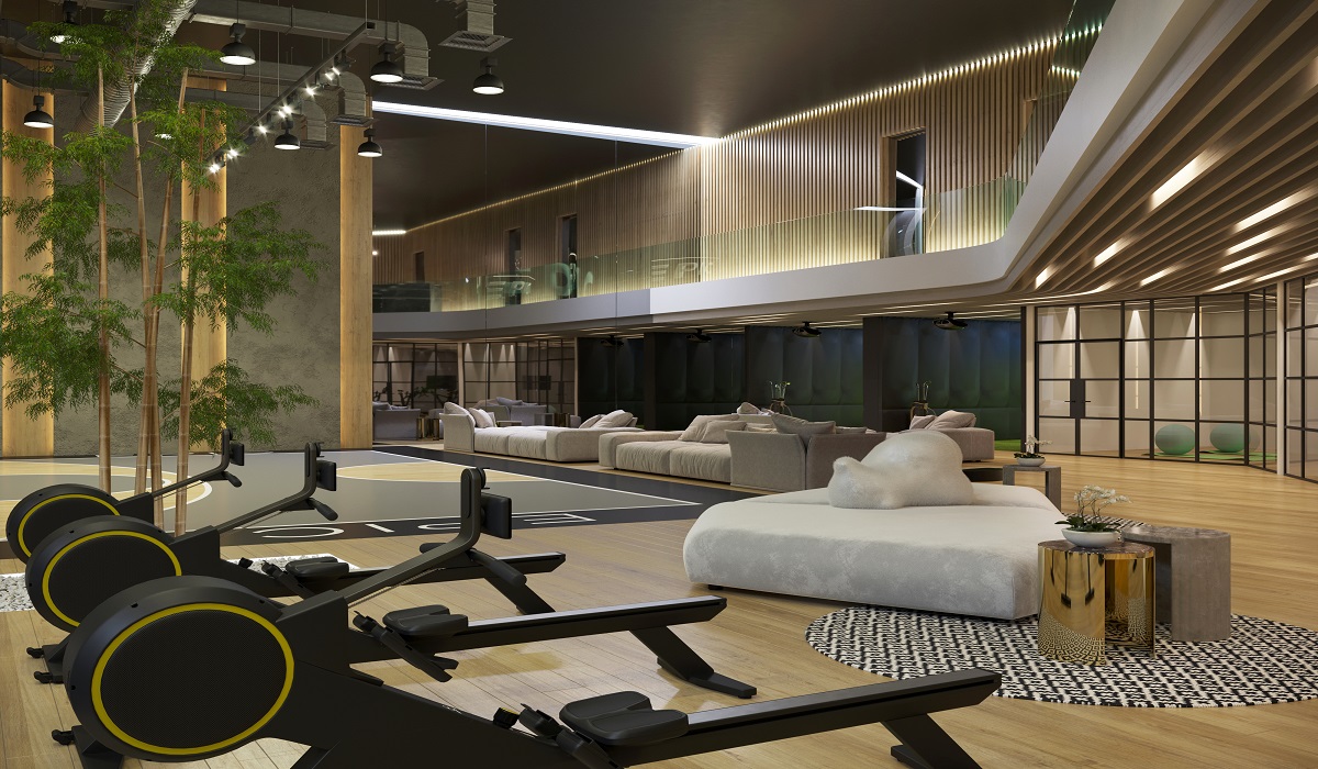 Fendi branded residences gym. amazing community amenities