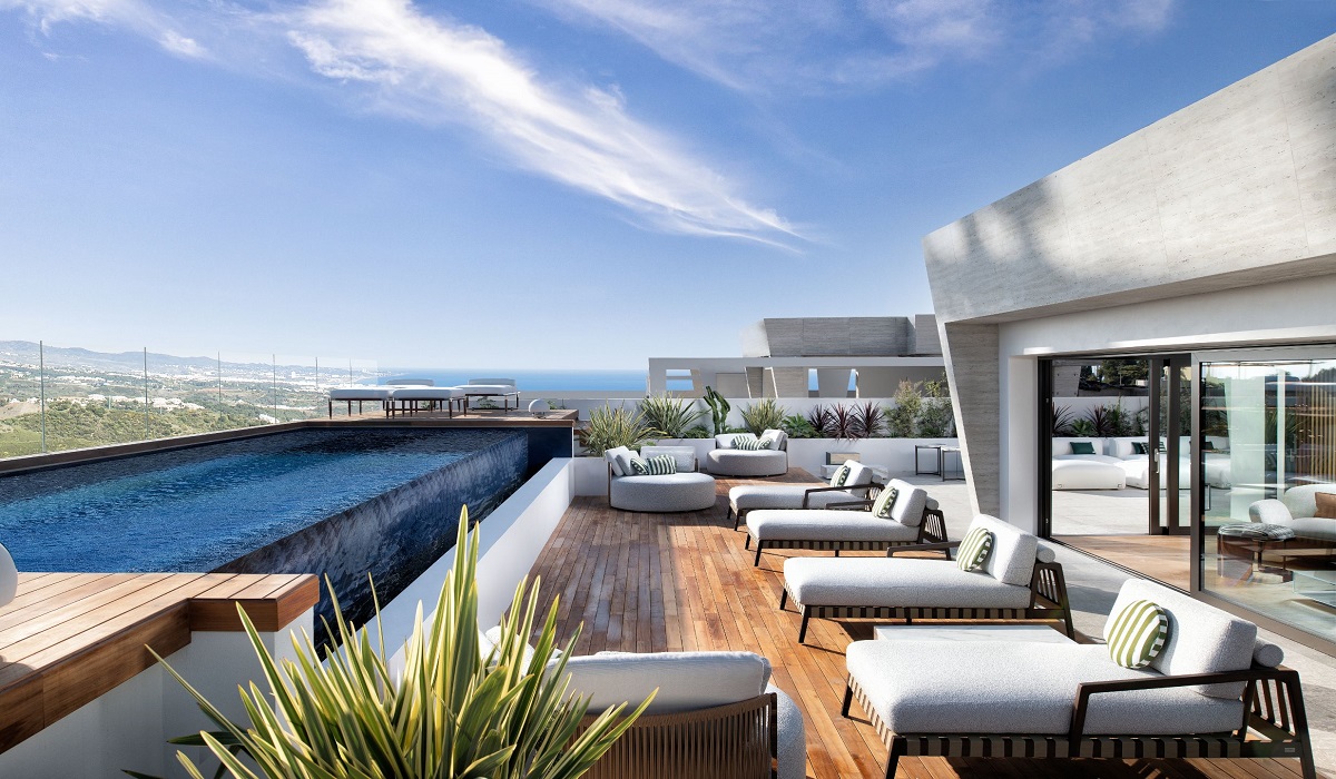 solarioum penthouse with sea views to the mediterranean Fendi design properties marbella