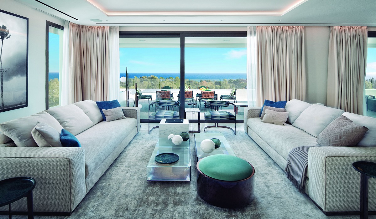 Epic Marbella | Luxury Properties For Sale Fendi design living room with views to the mediterranean