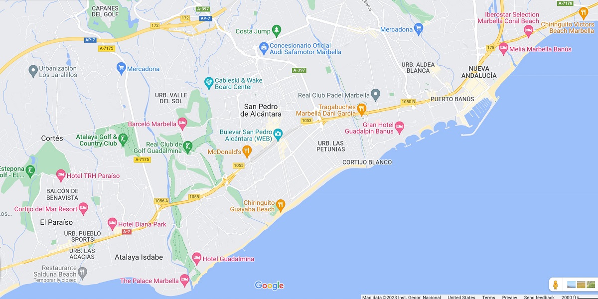 san pedro marbella map