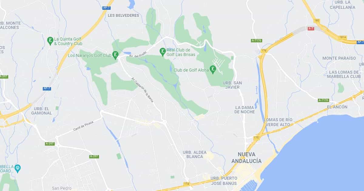 Nueva Andalucia map, marbella
