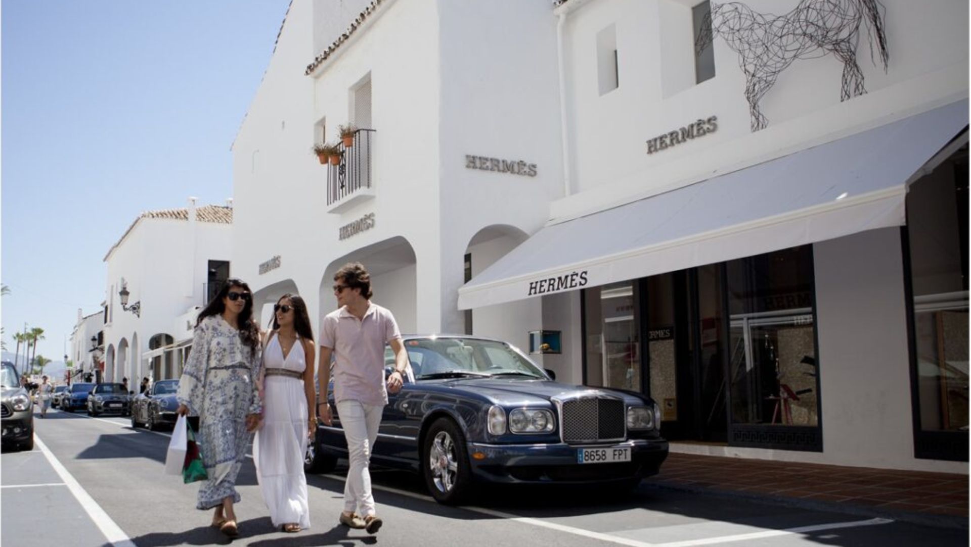 Hermès boutique on the waterfront in Puerto Banús Marbella luxury shopping 2026